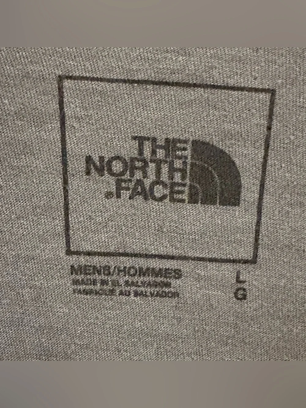 The North Face Men’s Tri-Blend t-shirt in gray size large box logo men’s tee